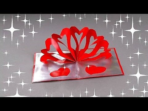 DIY - HEARTS POP UP CARD - TUTORIAL / DIY CARDS