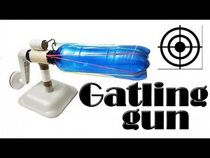 How to Make a Gun That Shoots - Simple Rubber Band Gatling gun