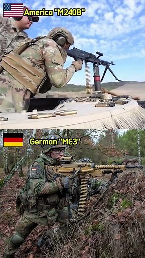 German MG3 🇩🇪 vs. American M240B 🇺🇸