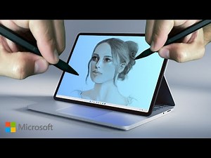 Hands on Microsoft Laptop Studio drawing test for artists by nerdy artist + Surface Pro 8 Slim Pen 2