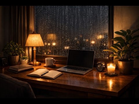 Dark Academia Library Ambience — Rainy Night Study & Reading | FocusFlow Studios