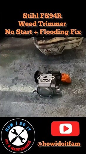 Stihl FS94R Weed trimmer no start flooding fix #stihl #weedtrimmer #smallenginerepair #acehardware
