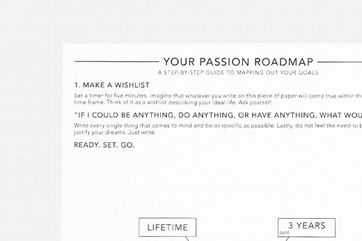 Passion Roadmap PDF | Free Printable | Passion Planner