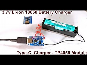 How to make Lithium ion Battery Charger with BMS Module TP4056 Type C