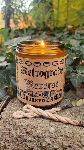 This candle purifies you and your space, protects from the negative effects of retrogrades, and has an ingredient to counter act any left over bad fortune not associated with the retrograde. Provides support for communication, travel, technology, employment, relationships and more. This is important because residual misfortune an miscommunications can be enhanced during these planetary movements. Track the retrogrades using a good source, mark them on your calendar and have this ready to use or 