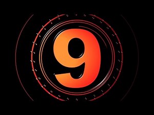 Countdown Timer 10 sec ( v 400 ) simple rings5 timer with sound effects + beep HD 4k!