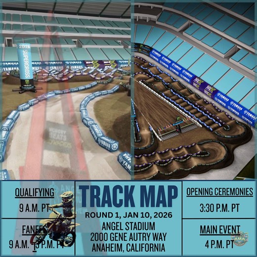 Track MAP, 2026 Monster Energy AMA Supercross Championship Round 1, Anaheim 1 (A1), Jan 10, 2026 🏁 #supercross #A1 | AMA Supercross Live Update