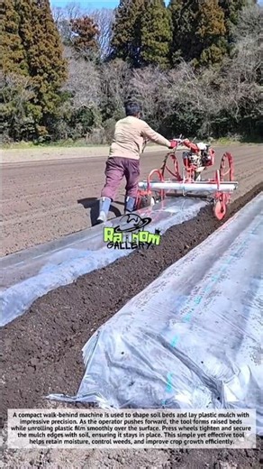 Amazing, Manual Mulch Laying Tool That Works Perfectly! Simple but Genius 🌱