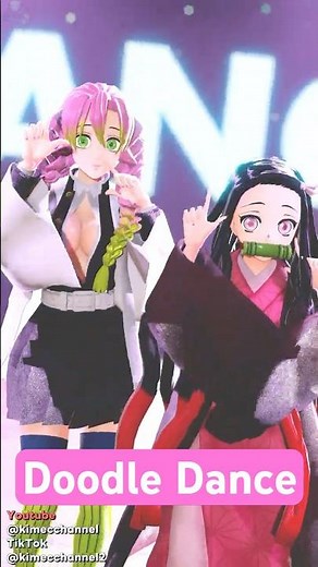 【Demon Slayer MMD】Nezuko&Mitsuri | Doodle Dance 【鬼滅の刃MMD】 #demonslayer