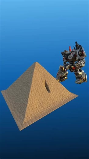 Metroplex walks through pyramid like nothing!#transformation #fypシ゚ #viral #transformersfans #morethanmeetstheeye