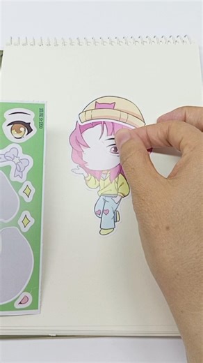 ​DIY Anime Sticker Dress-Up! ✨💖​ #stickers #youtubeshorts