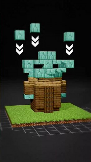 Minecraft Baby Yoda Build Animation | Falling Blocks #7