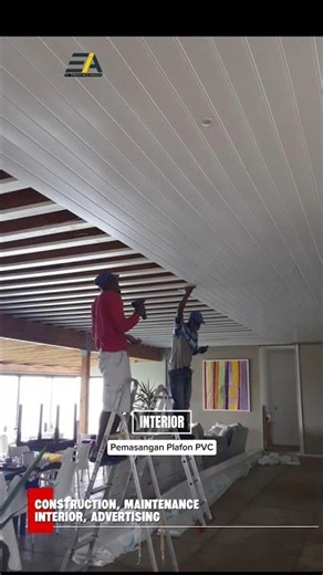 Pemasangan Plafond PVC @a_ruhiyat_dipraja_chanel #interior #kontraktor #kontruksi #plafon