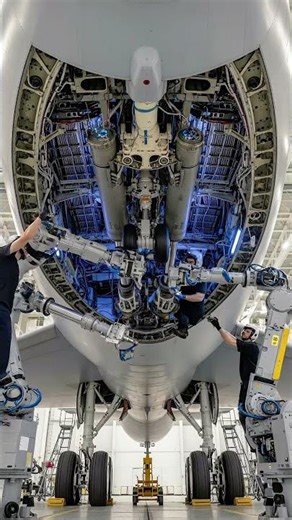 Incredible detail: See how complex aircraft #shorts #landinggear #aircraft #aviation #fyp #mustwatch