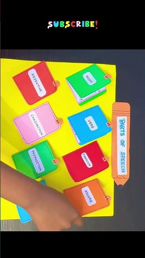 DIY Parts of Speech Chart | Easy English Grammar Project for Kids #shorts