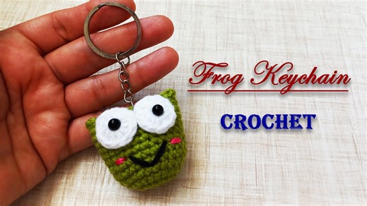Crochet Keychain | Frog Keychain Crochet Tutorial for Beginners