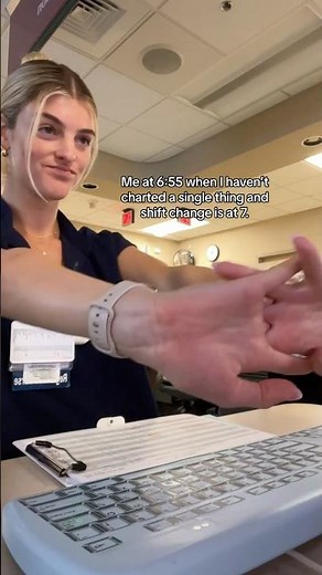 Every "chart at the end of shift" nurse 😂 #epic #charting #nursehumor