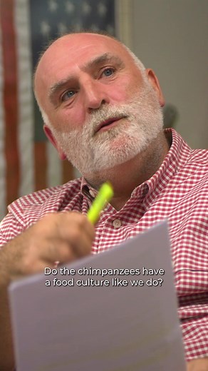 238K views · 10K reactions | Did you know that humans aren't the only ones with food cultures based on where we live? Amazing! My dear friend Dr. Jane Goodall joined me to talk about her life with chimps, sustainability, and of course...food! Watch the full interview now on YouTube or listen wherever you get your podcasts. | José Andrés | Facebook