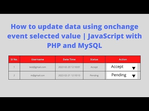 How to update data using onchange event selected value | JavaScript with PHP and MySQL | E-CODEC