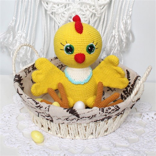 Chicken Crochet Pattern PDF Amigurumi Chick Easter Decor Bird Crochet Tutorial - Etsy
