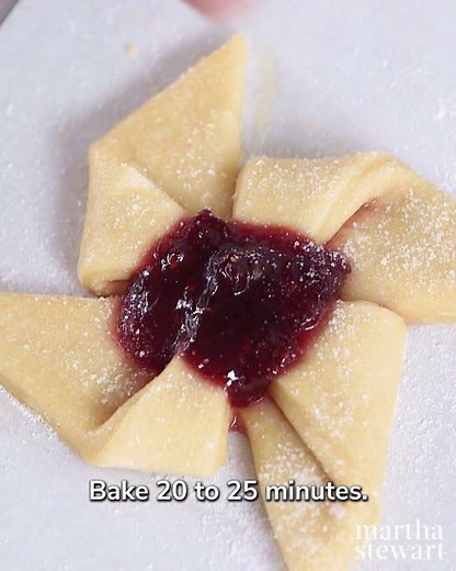 Martha Stewart’s Simple Raspberry Pinwheel Danish Recipe | Martha Bakes | #Shorts