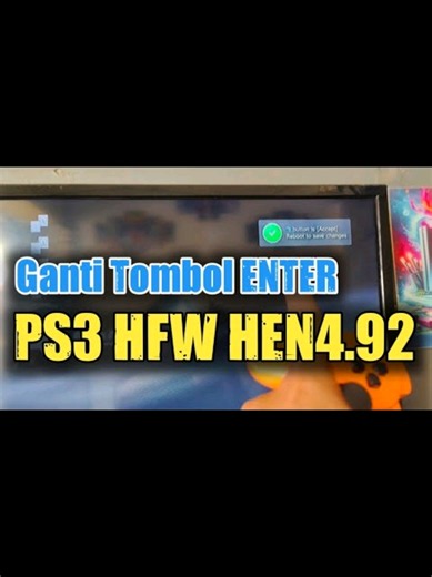 GANTI TOMBOL ENTER HFW HEN 4.92 PS3 #ps3gaming #tips #tutorials #ps3games #ps3