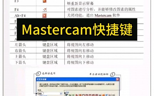 Mastercam软件快捷键大全，还不会的可以收藏起来。#cnc #mastercam #数控加工