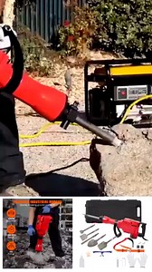 2200W Electric Demolition Jack Hammer, Heavy Duty Concrete Breaker with 4-Piece Set, 65A Impact Force, Vibration Reduction Handle, Carrying Case, Gloves & Earplugs for Construction & Renovation