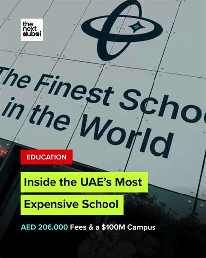 The Next Dubai on Instagram: "✨ The GEMS School of Research and Innovation (SRI) @gems_sri — now the most expensive school in Dubai with annual fees crossing AED 200,000 has created a campus that feels more like MIT, a robotics lab, and a sports science institute combined. Here’s what students experience daily: 🔹 Build mini Teslas & real self-driving systems 🔹 Learn robotics from specialists from Boston Dynamics, Kawasaki & KUKA 🔹 Train cognitive skills using the tech used by Cristiano Ronald