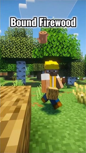 Bound Firewood in Minecraft #minecraft #minecraftbuilding #minecraftshorts