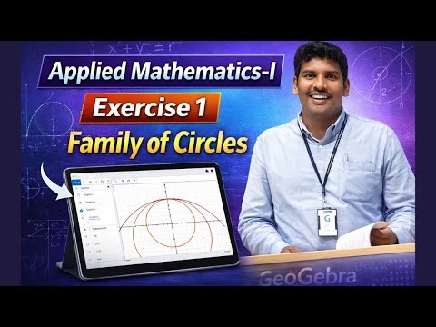 Family of Circles Made Easy | Applied Maths 1 Ex 1 | GeoGebra Classic 6