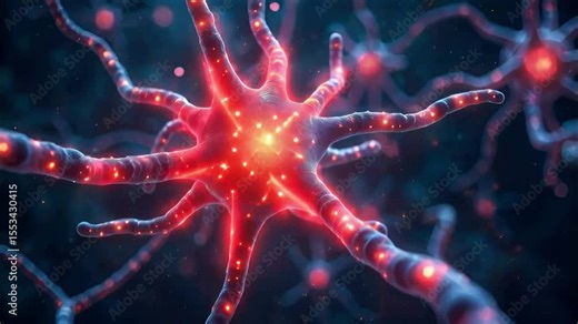 An intricate web of linked neurons complex network of interconnected, actively firing and relaying electrical impulses, signals, brain activity, neural pathways, and neurological processes circuits