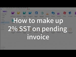 How To Make Up 2% SST on Pending Invoice 如何在未付款账单上补充2% SST | SQL Accounting
