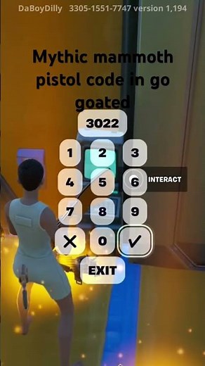 Mythic mammoth pistol code In Go goated #fortnite #code