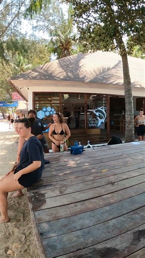 Gathering for Adventure: Outside the Dive Center #lombok #scubadiving #turtle
