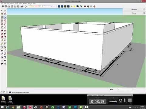 SketchUp Project House Model - Foundation and Walls Tutorial