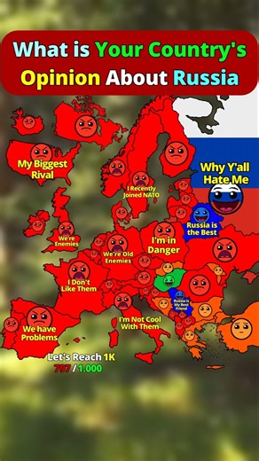 What is Your Country's Opinion About Russia #mapping #mapanimation #russia
