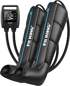 FIT KING Air Compression Recovery System, Cordless Full Leg Massager with Dynamic Pressure, Reduces Muscle Pain and Improves Circulation, Fast Recovery for Athletes (Small)