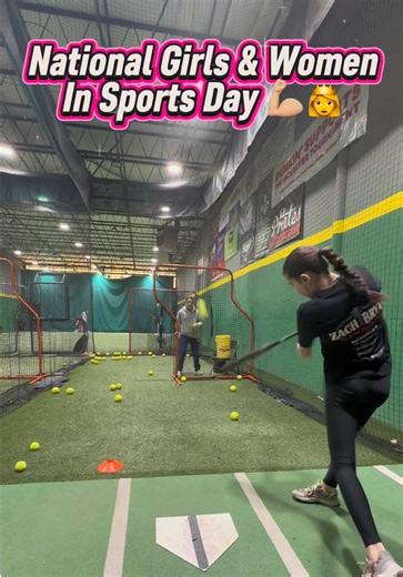 National Girls & Women in Sports Day 💪🏼👸 Without a doubt, playing softball made me into the person I am today. I went from being a quiet, shy, and insecure little girl to an outgoing, confident, and strong woman. Watching all of the girls I coach hit little milestones and make improvements makes me so proud. I only hope one day they understand the power behind being a female athlete 🩷 #softballcoach #womeninsports #femaleathletes #nationalgirlsandwomeninsportsday
