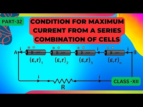 Condition for maximum current from a series combination of cells | Class 12 Physics