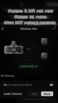 How to Pair 2 DJI Mic Mini Transmitters with DJI Mobile Phone Receiver. For Stereo or Mono