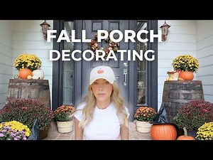 Let’s Decorate My Front Porch For Fall! 🍁✨*Before & After*