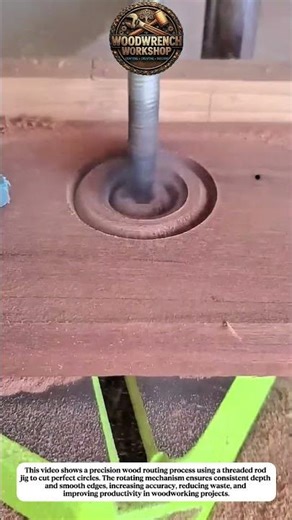 Satisfying Wood Routing Process | Precision Circle Cutting with Threaded Rod Jig