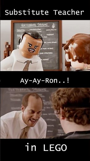 Substitute Teacher in LEGO | AY AY RON Scene | LEGO Key & Peele | #shorts #lego #keyandpeele #memes