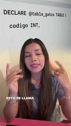 Tabla variable en #sqlserver #database #dataanlysis #ingenieriadesistemas