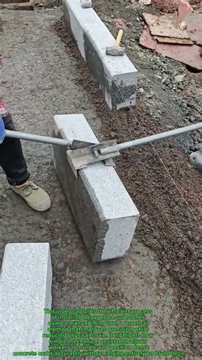 Smart Hack for Installing Heavy Road Curbstones