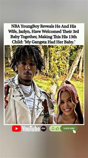 👶🏀 NBA YoungBoy Welcomes 13th Child, 3rd with Wife Jazlyn: "My Gangsta Had Her Baby."#shorts