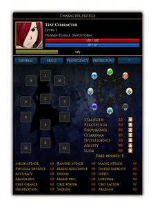 Character profile window news