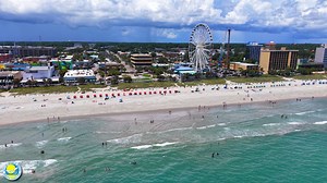 293K views · 3.7K reactions | A slightly different shade of blue than last week's Caribbean blue made an appearance in Myrtle Beach today! 冀 Beachgoers were treated to a beautiful sight today, Thursday, July 24, with teal water close to the shore. Enjoy this drone's eye view of the scenes! #MyrtleBeach #CityofMyrtleBeach | Myrtle Beach City Government | Facebook