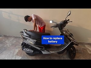 How do I change the battery in my TVS Pep Plus Scooty